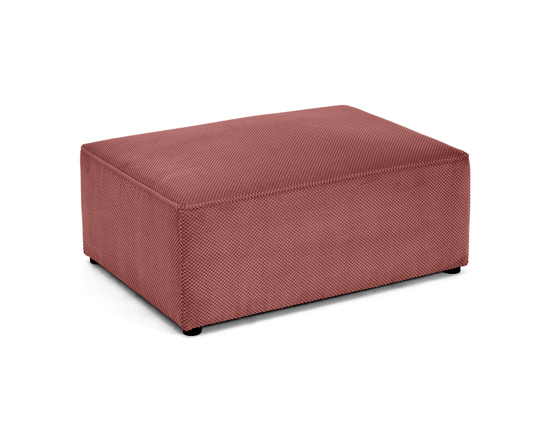 Pouf en velours texturé Topaze