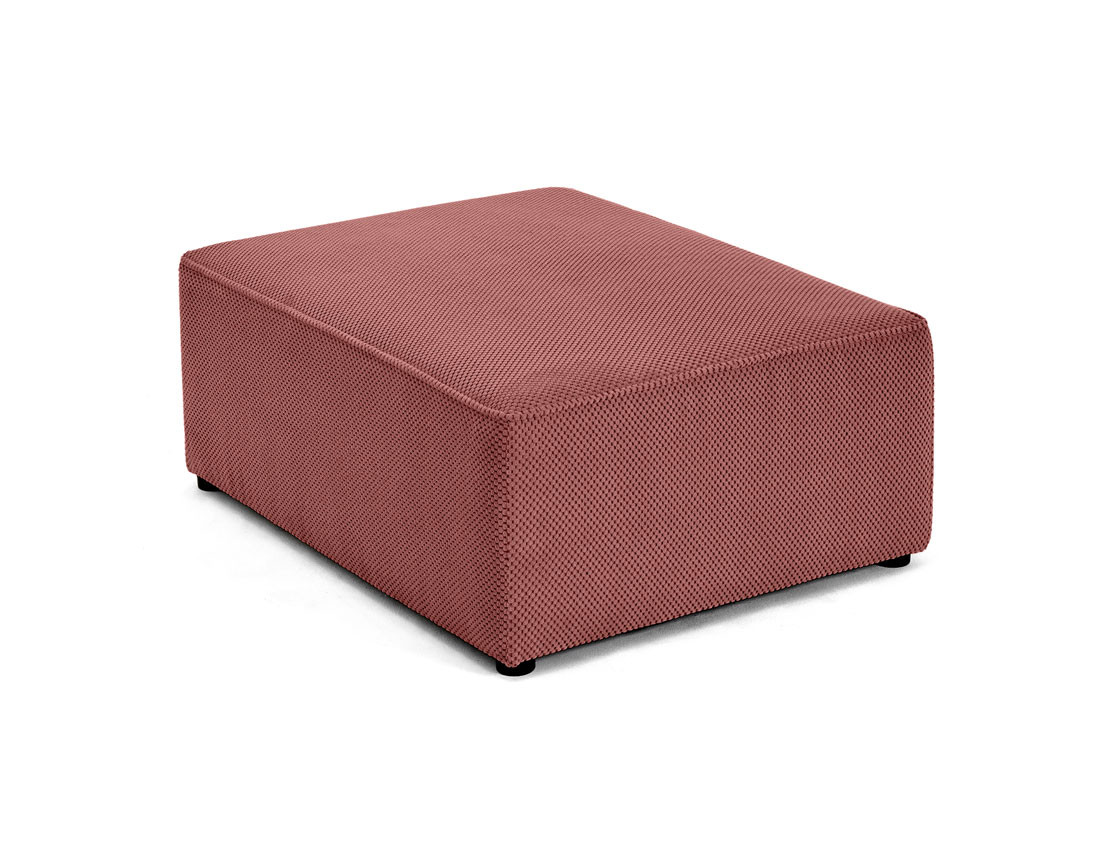 Pouf en velours texturé Topaze