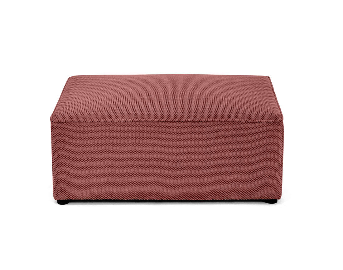 Pouf en velours texturé Topaze