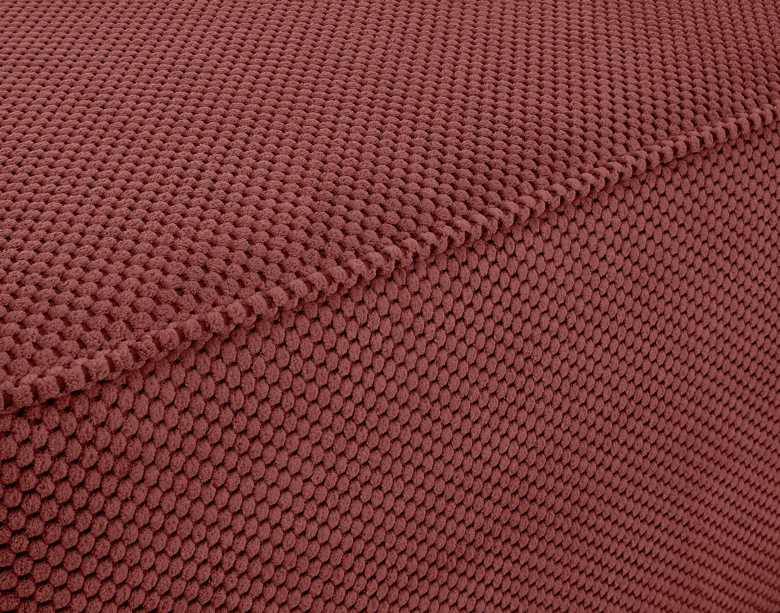 Pouf en velours texturé Topaze