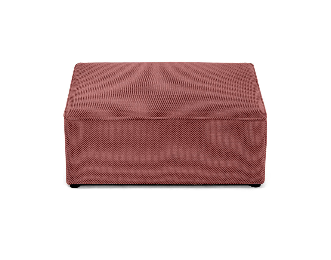 Pouf en velours texturé Topaze