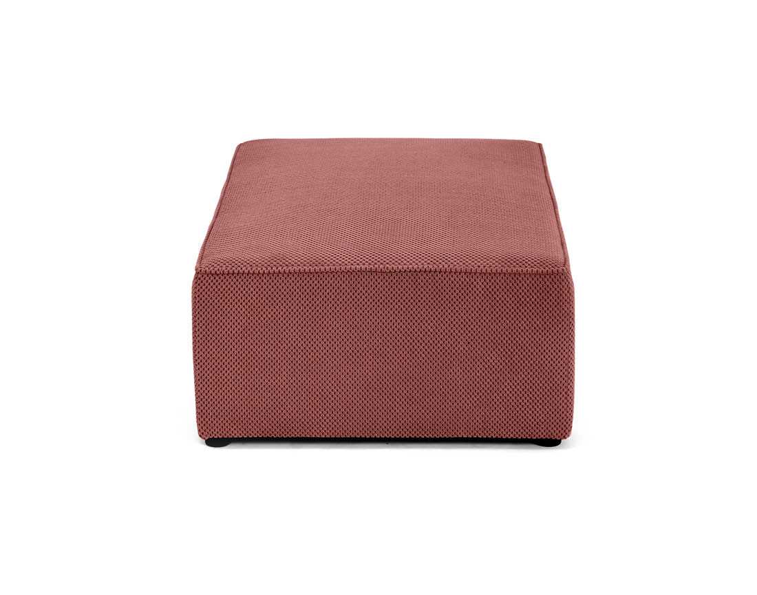 Pouf en velours texturé Topaze