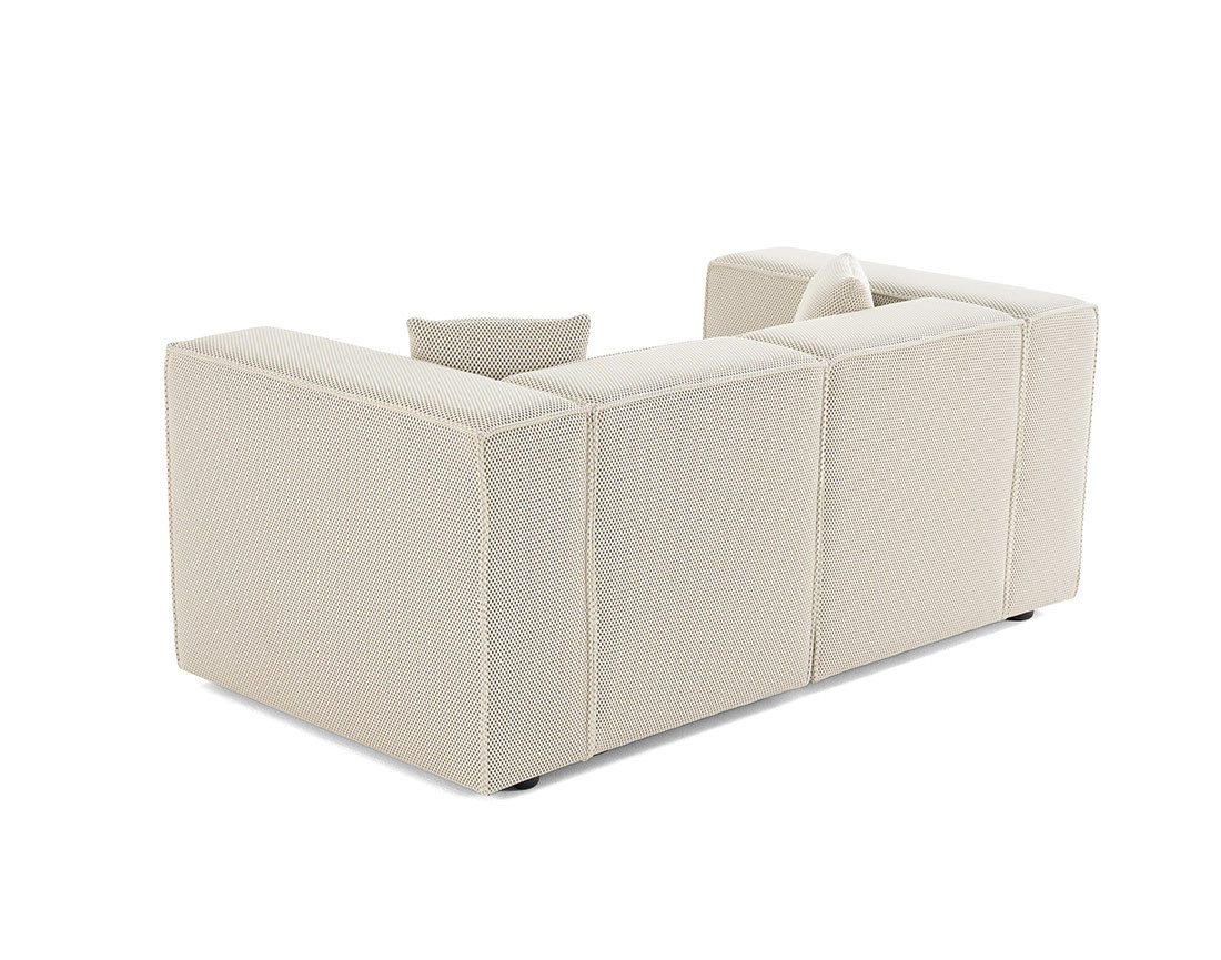 Canapé modulable 2 places en tissu mailles 3D Arty