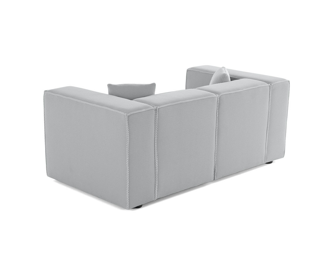 Canapé modulable 2 places en tissu mailles 3D Arty