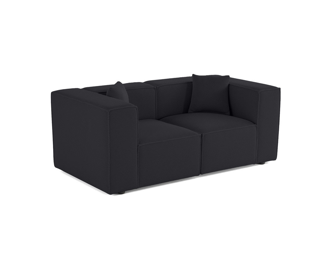 Canapé modulable 2 places en tissu mailles 3D Arty