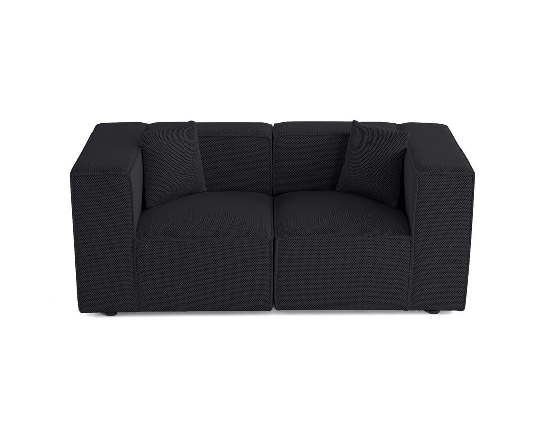Canapé modulable 2 places en tissu mailles 3D Arty