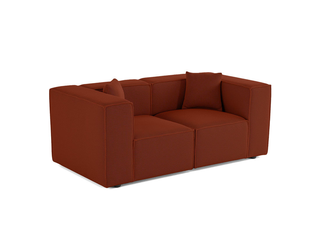 Canapé modulable 2 places en tissu mailles 3D Arty