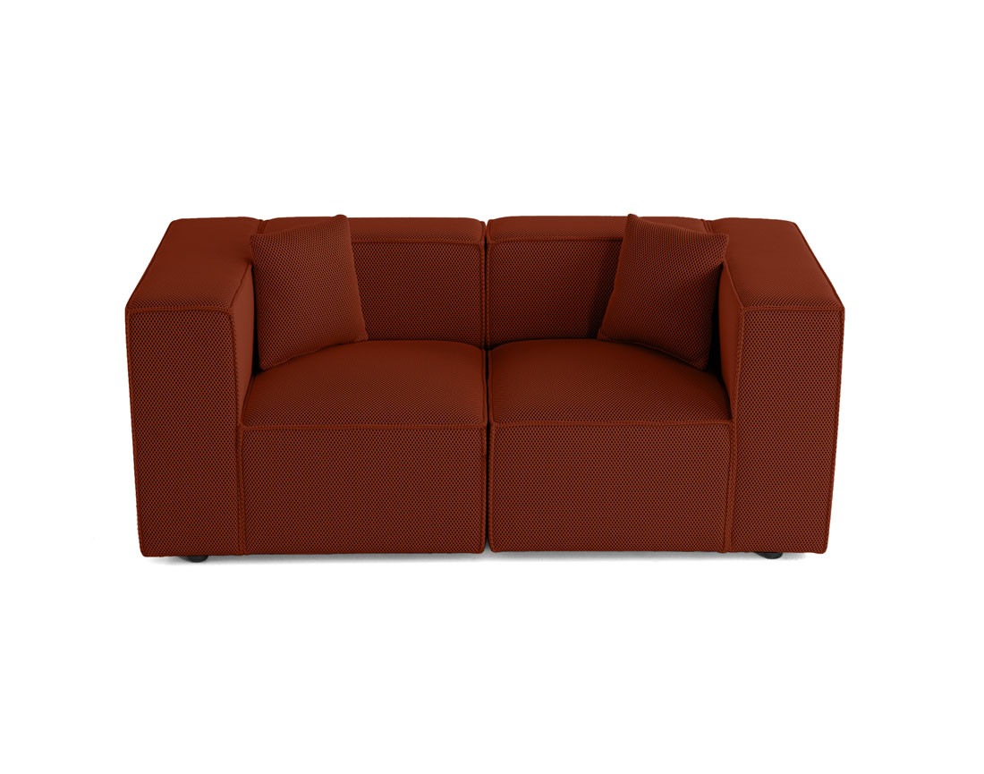Canapé modulable 2 places en tissu mailles 3D Arty