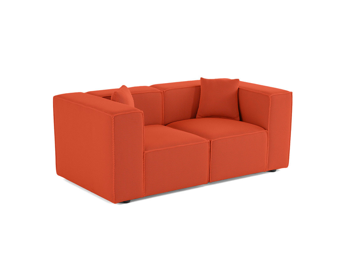Canapé modulable 2 places en tissu mailles 3D Arty