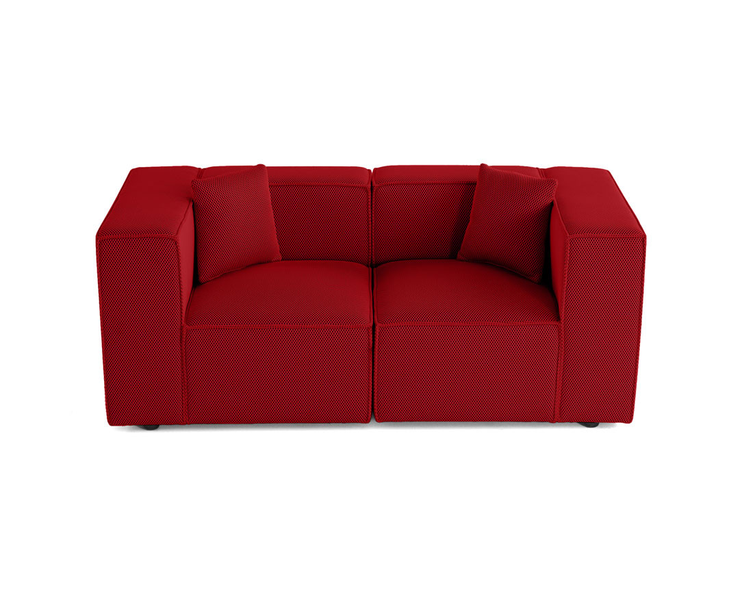 Canapé modulable 2 places en tissu mailles 3D Arty