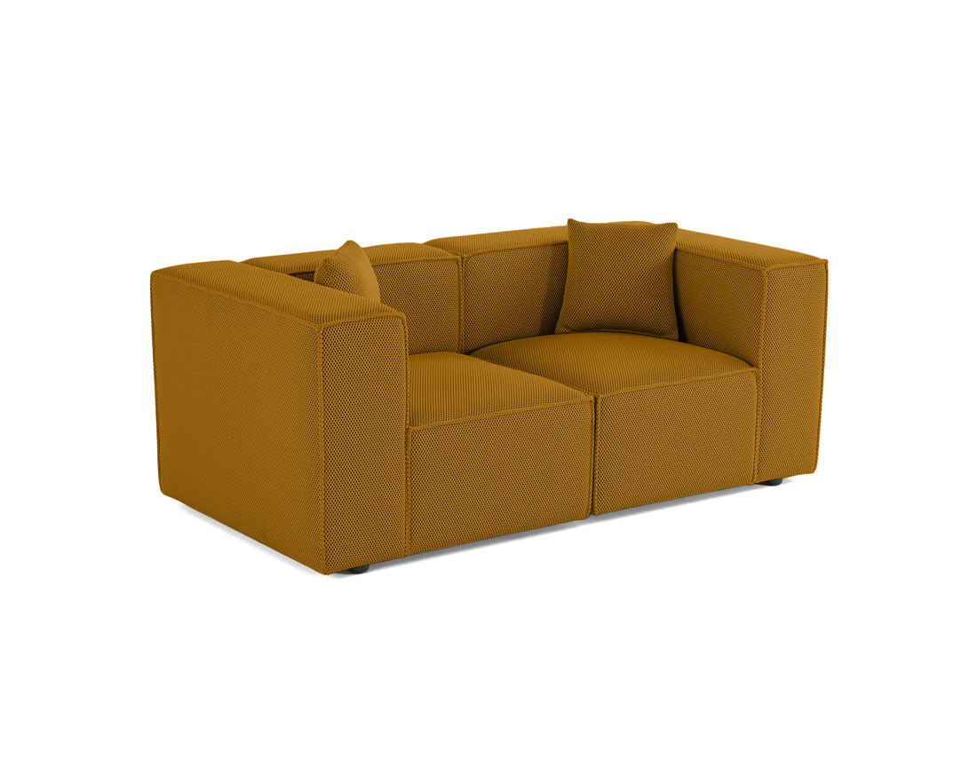 Canapé modulable 2 places en tissu mailles 3D Arty