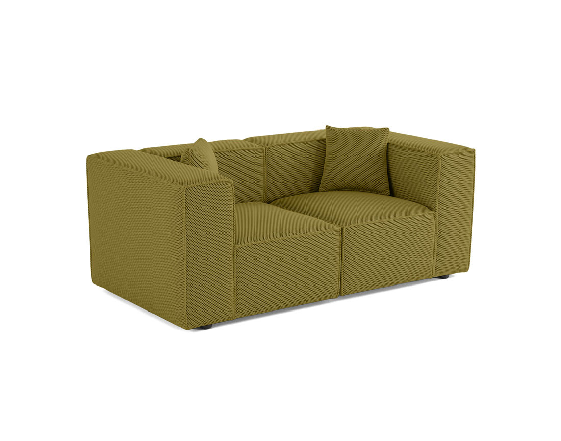 Canapé modulable 2 places en tissu mailles 3D Arty