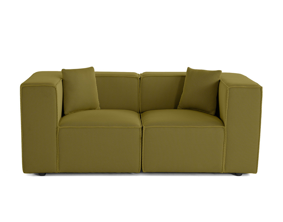 Canapé modulable 2 places en tissu mailles 3D Arty