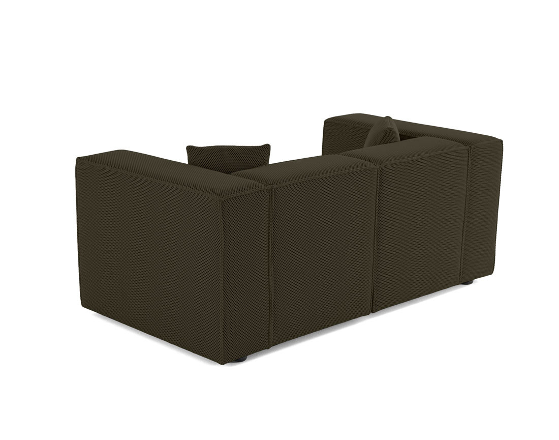 Canapé modulable 2 places en tissu mailles 3D Arty