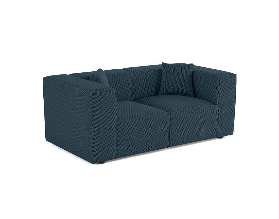 Canapé modulable 2 places en tissu mailles 3D Arty