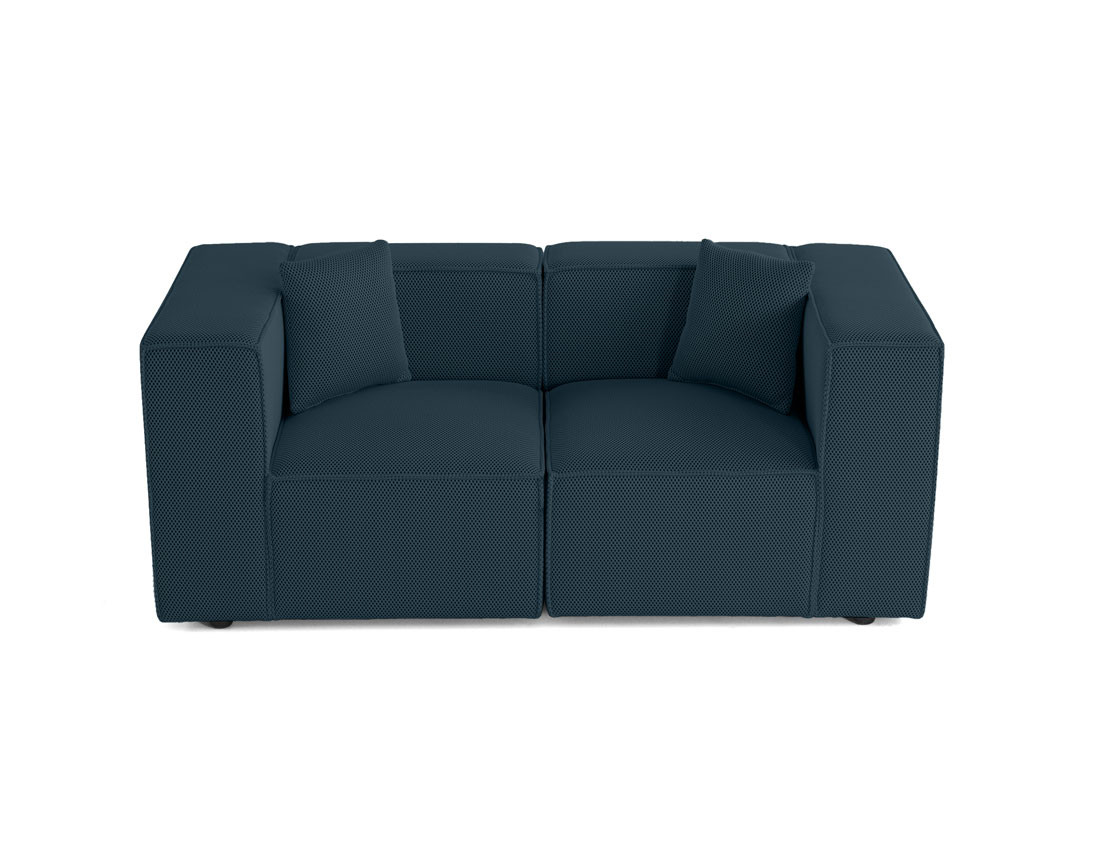 Canapé modulable 2 places en tissu mailles 3D Arty