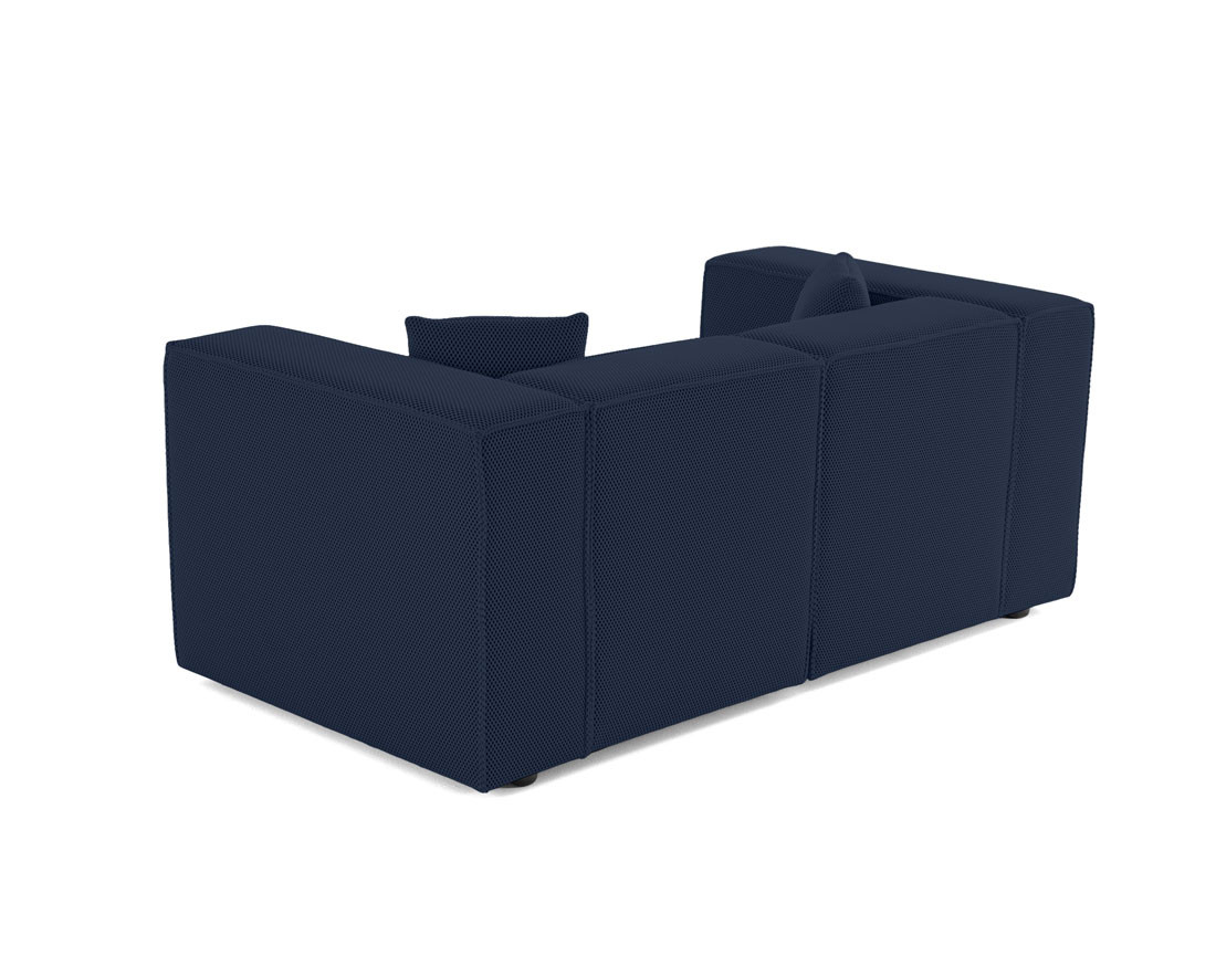 Canapé modulable 2 places en tissu mailles 3D Arty