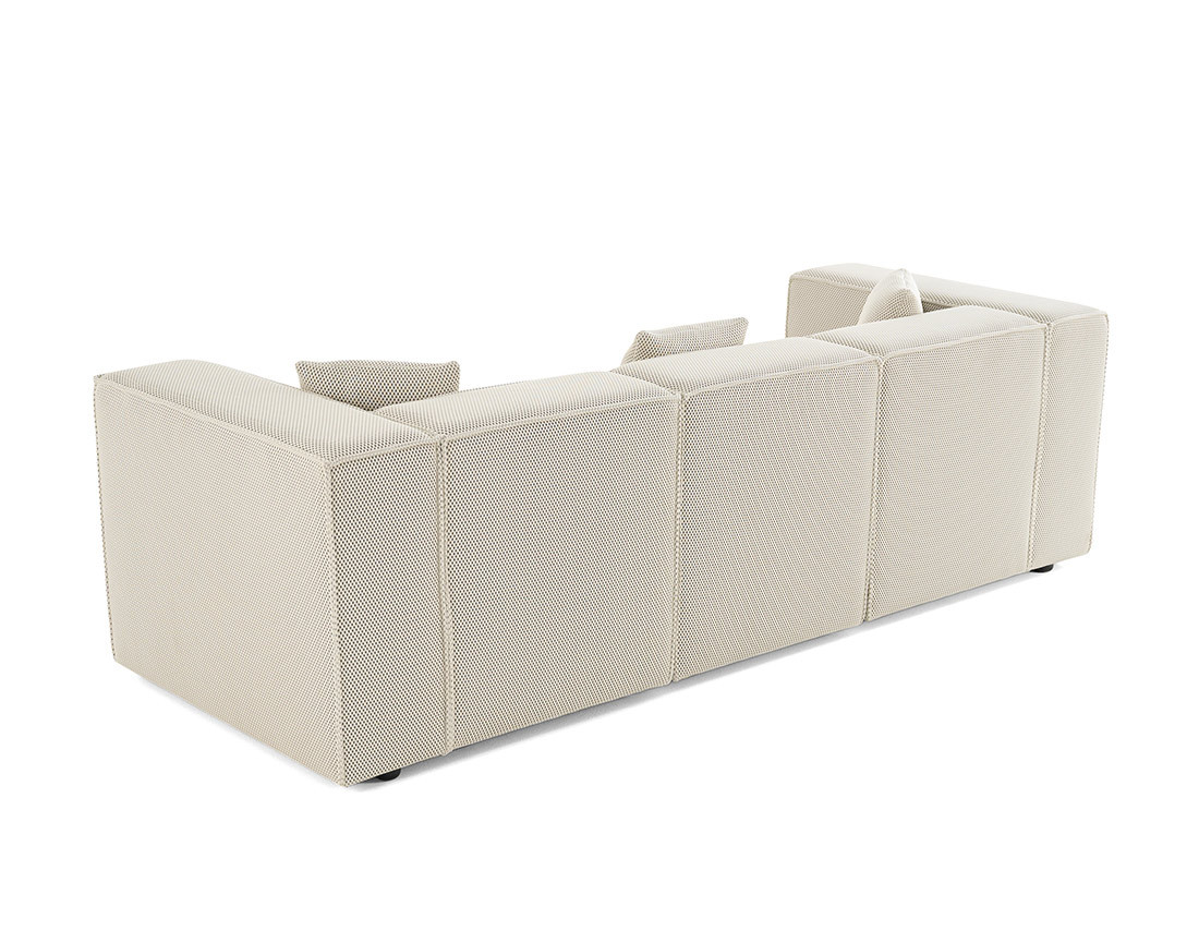 Canapé modulable 3 places en tissu mailles 3D Arty