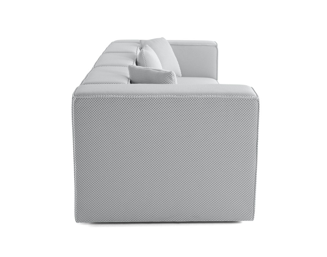 Canapé modulable 3 places en tissu mailles 3D Arty