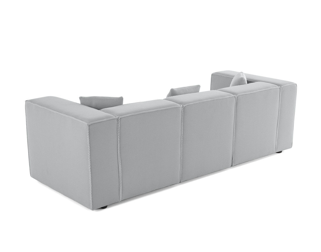 Canapé modulable 3 places en tissu mailles 3D Arty