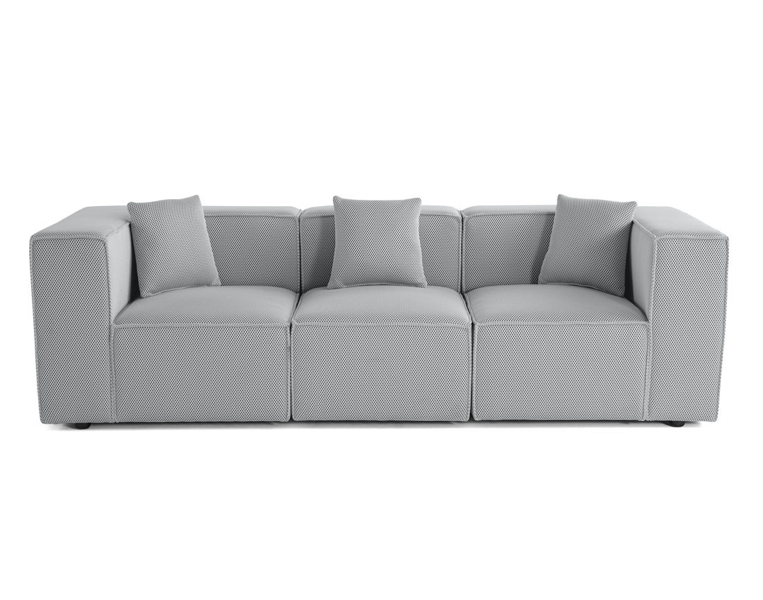 Canapé modulable 3 places en tissu mailles 3D Arty