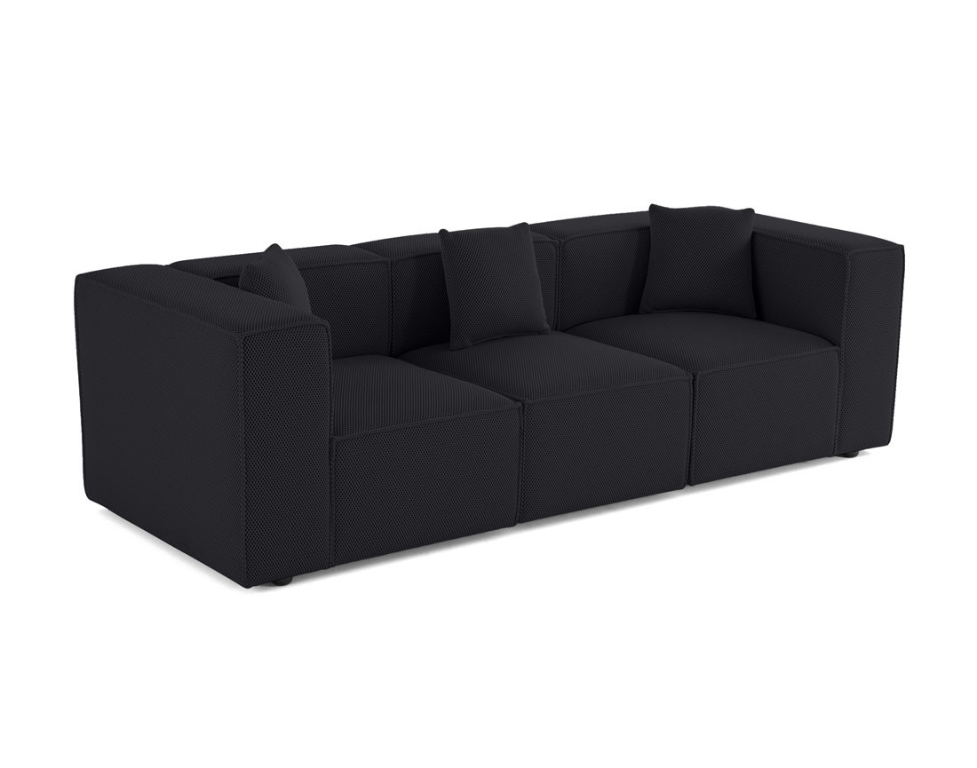 Canapé modulable 3 places en tissu mailles 3D Arty