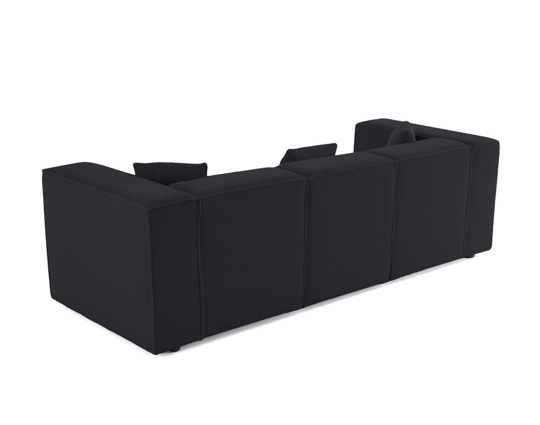 Canapé modulable 3 places en tissu mailles 3D Arty