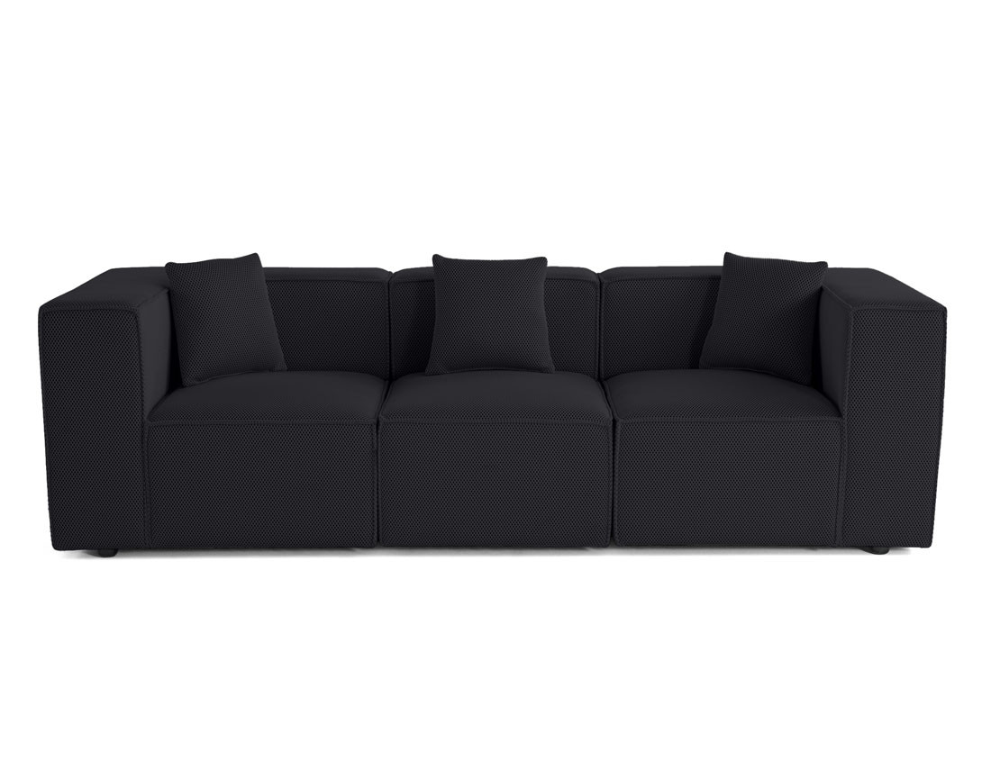 Canapé modulable 3 places en tissu mailles 3D Arty