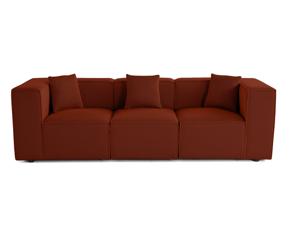 Canapé modulable 3 places en tissu mailles 3D Arty