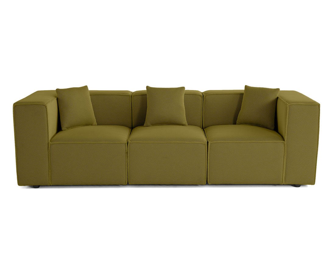 Canapé modulable 3 places en tissu mailles 3D Arty