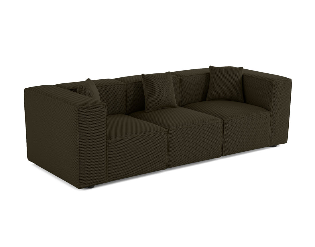 Canapé modulable 3 places en tissu mailles 3D Arty