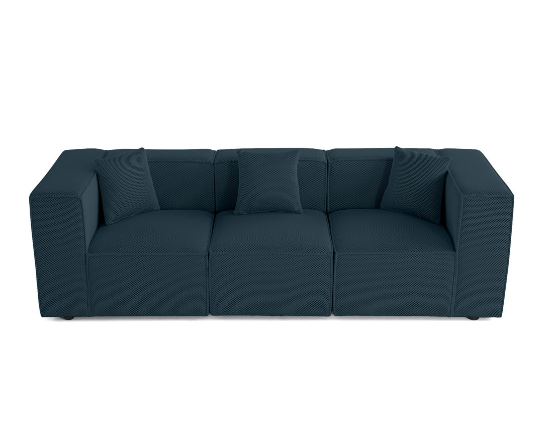 Canapé modulable 3 places en tissu mailles 3D Arty