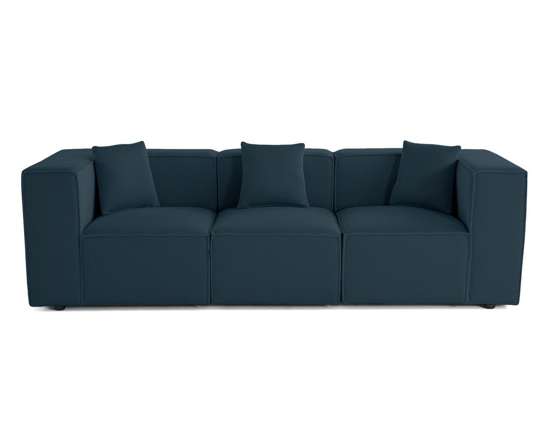 Canapé modulable 3 places en tissu mailles 3D Arty