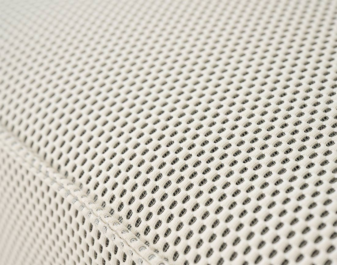 Canapé modulable d'angle droit 5 places en tissu mailles 3D Arty