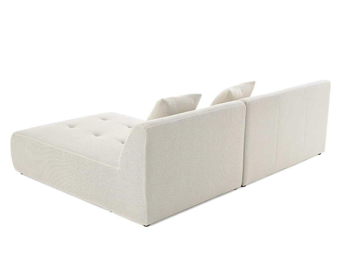 Canapé modulable d'angle réversible 4 places - en tissu mailles 3D - Onyx