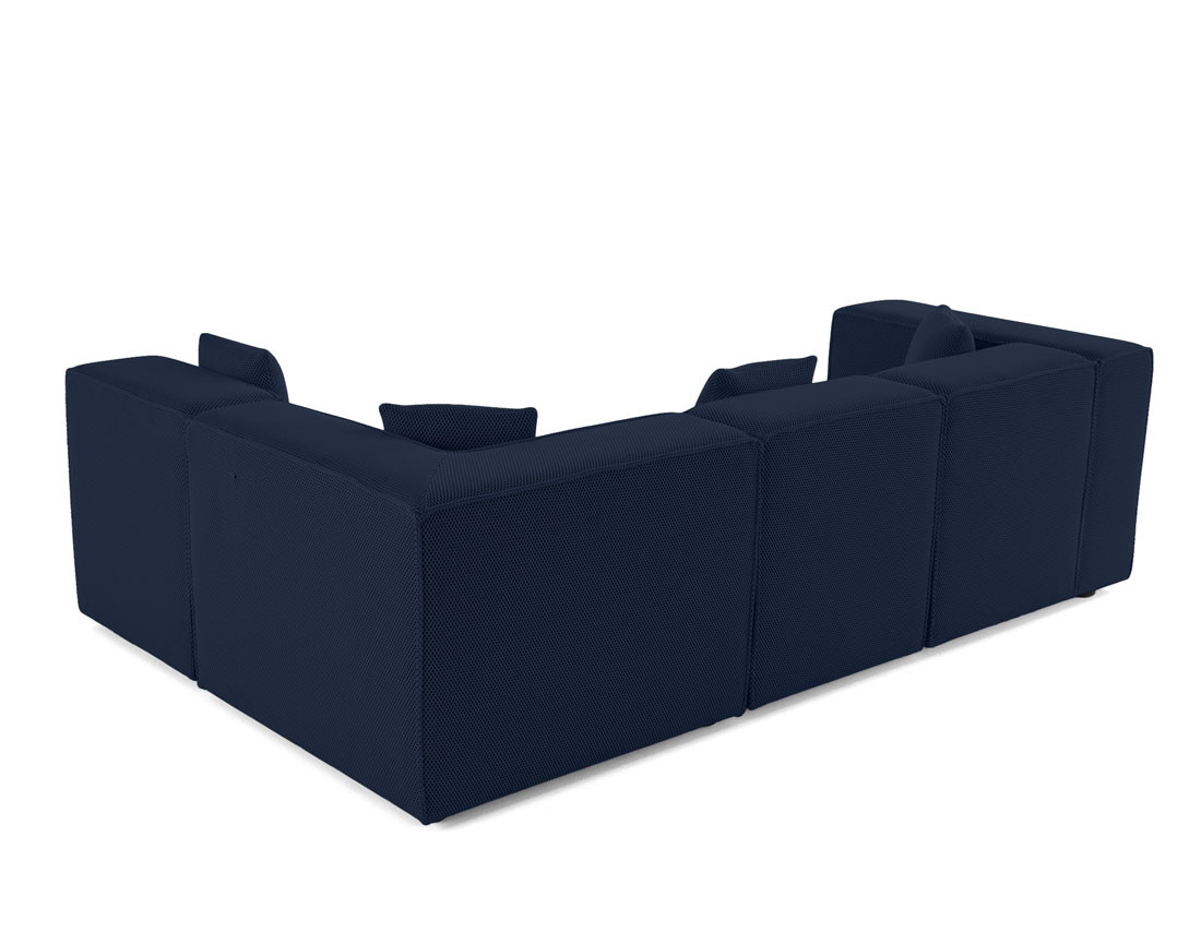 Canapé modulable d'angle droit 5 places en tissu mailles 3D Arty