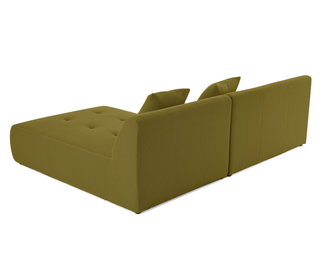 Canapé modulable d'angle réversible 4 places - en tissu mailles 3D - Onyx