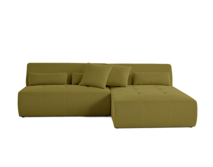 Canapé modulable d'angle réversible 4 places - en tissu mailles 3D - Onyx