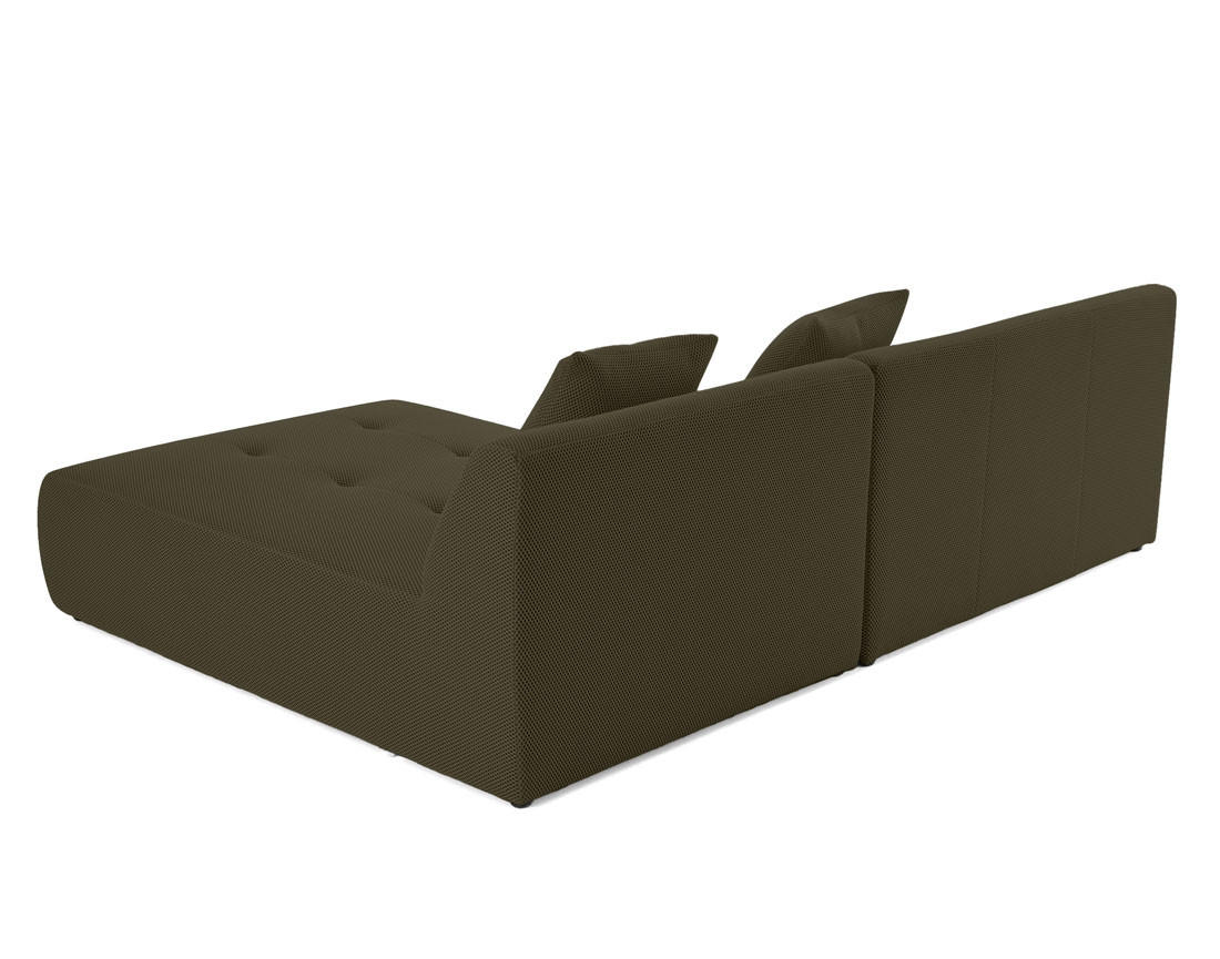 Canapé modulable d'angle réversible 4 places - en tissu mailles 3D - Onyx