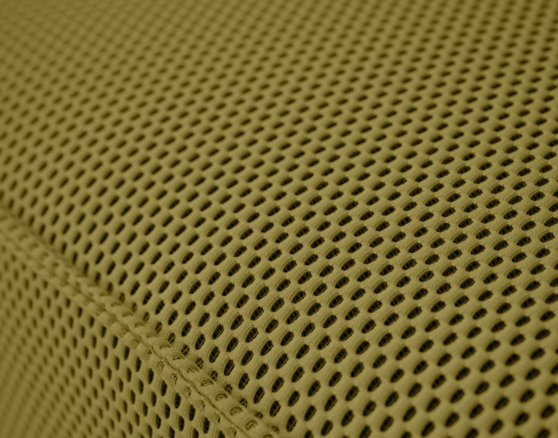 Canapé modulable d'angle gauche 5 places en tissu mailles 3D Arty