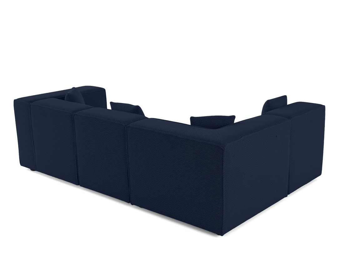 Canapé modulable d'angle gauche 5 places en tissu mailles 3D Arty