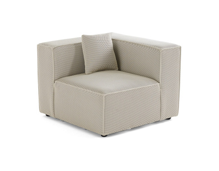 Module d'assise d'angle réversible en tissu mailles 3D Arty