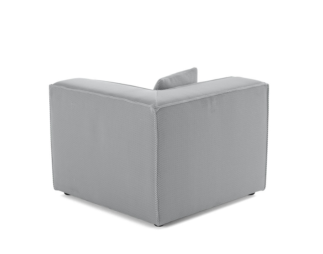 Module d'assise d'angle réversible en tissu mailles 3D Arty