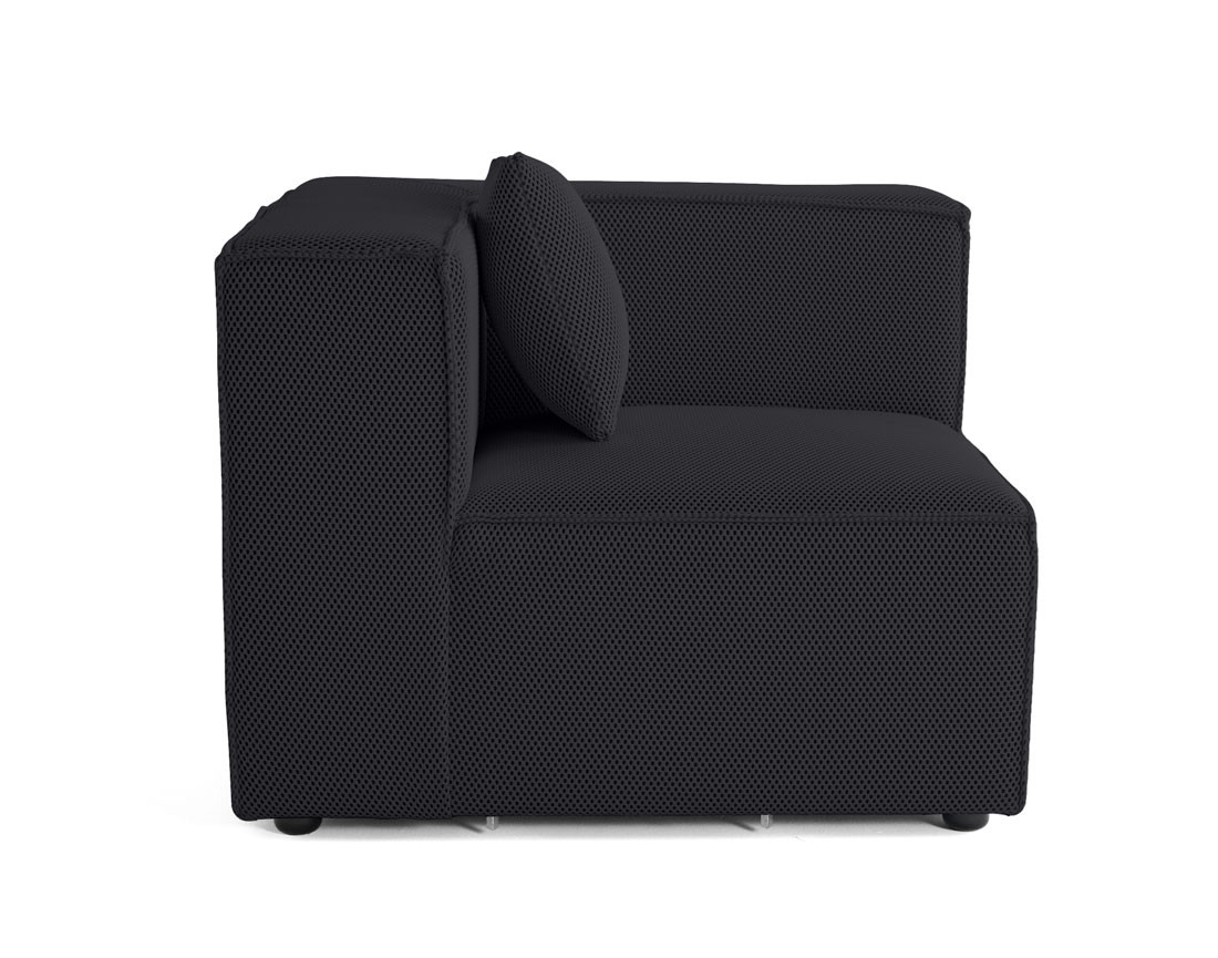 Module d'assise d'angle réversible en tissu mailles 3D Arty