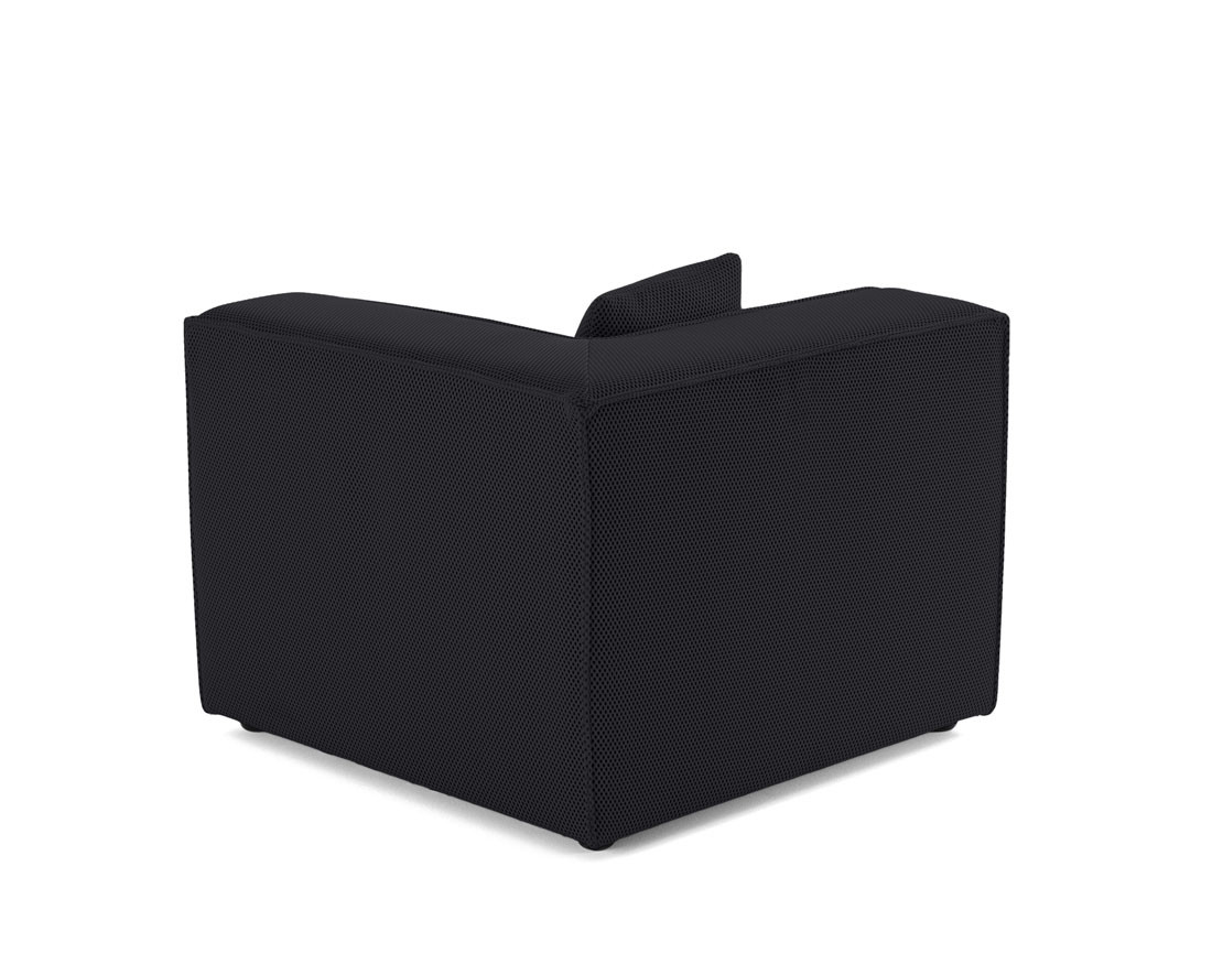 Module d'assise d'angle réversible en tissu mailles 3D Arty