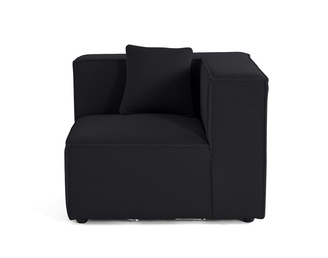 Module d'assise d'angle réversible en tissu mailles 3D Arty