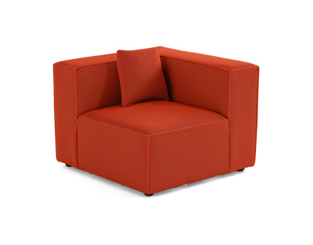 Module d'assise d'angle réversible en tissu mailles 3D Arty