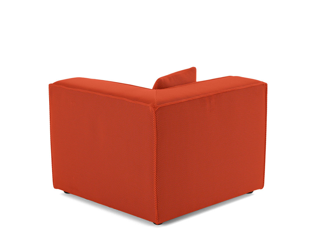 Module d'assise d'angle réversible en tissu mailles 3D Arty