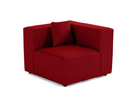 Module d'assise d'angle réversible en tissu mailles 3D Arty