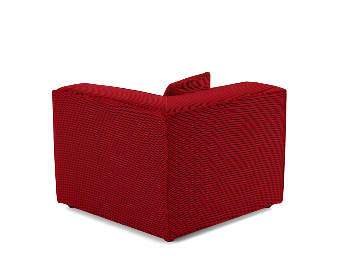 Module d'assise d'angle réversible en tissu mailles 3D Arty